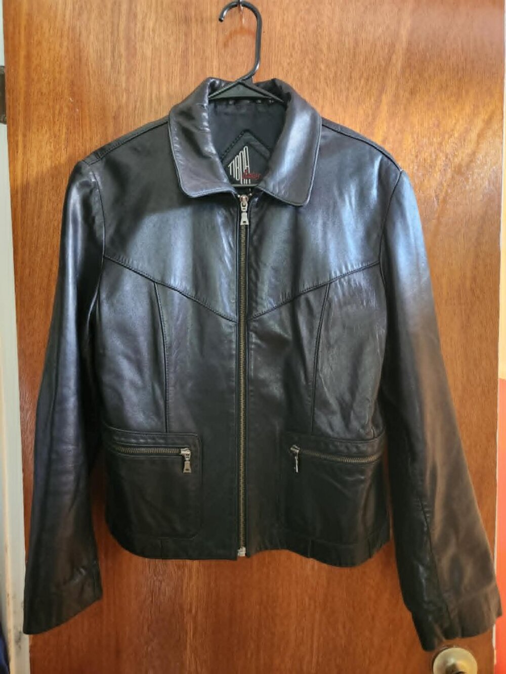 Vintage Tiboas Leathers Black Jacket